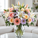 Online flowers in a Glass Vase
